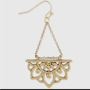 New Rising Lotus Golden Dangle Earrings